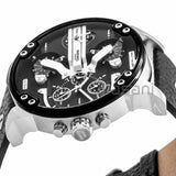 Diesel DZ7313 Mr Daddy 2.0 Chronograph Black Leather Strap Watch 57mm