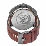 Diesel DZ7332 Mr Daddy 2.0 Chronograph Gunmetal Brown Leather Strap Watch 57mm