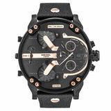 Diesel DZ7350 Mr Daddy 2.0 Chronograph Black Black Leather Strap Watch 57mm