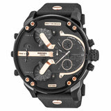 Diesel DZ7350 Mr Daddy 2.0 Chronograph Black Black Leather Strap Watch 57mm