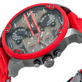 Diesel DZ7370 Mr Daddy 2.0 Chronograph Red Silicone Bracelet Watch 57mm