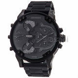Diesel DZ7396 Mr Daddy 2.0 Chronograph Black Silicone Bracelet Watch 57mm