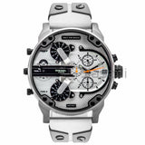 Diesel DZ7401 Mr Daddy 2.0 Chronograph White Leather Strap Watch 57mm