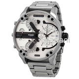 Diesel DZ7421 Mr Daddy 2.0 Chronograph Silver Stainless Steel Watch 57mm