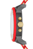 Diesel DZ7430 Mr Daddy 2.0 Chronograph Gold Red Silicone Bracelet Watch 57mm
