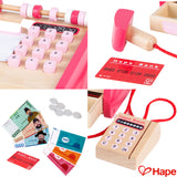 Hape Checkout Wooden Register Pretend & Play Role Play Set with Accessories