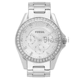 Fossil ES3202 Women's Riley Quartz Silver Stainless Steel Watch 38mm