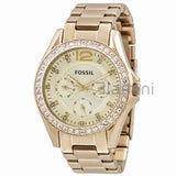 Fossil ES3203 Women's Riley Quartz Gold Stainless Steel Watch 38mm