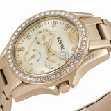 Fossil ES3203 Women's Riley Quartz Gold Stainless Steel Watch 38mm