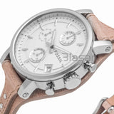 Fossil Original ES3625 Women's Boyfriend Bone Leather Watch 38mm Chronograph