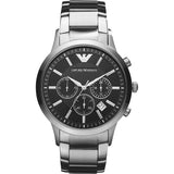 Emporio Armani AR2434 Men's Chronograph Silver Stainless Steel Watch 43mm