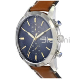 Fossil FS5279 Men's Townsman Chronograph Brown Leather Watch 44mm