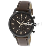 Fossil FS5437 Men's Townsman Chronograph Brown Leather Watch 44mm