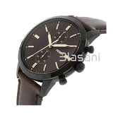 Fossil FS5437 Men's Townsman Chronograph Brown Leather Watch 44mm