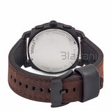 Fossil FS4656 Men's Machine Stainless Steel Brown Leather Watch 42mm