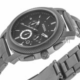 Fossil FS4662 Men's Machine Stainless Steel Gray Chronograph Watch 45mm