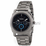 Fossil FS4931 Men's Machine Stainless Steel Smoke Chronograph Watch 45mm