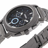 Fossil FS4931 Men's Machine Stainless Steel Smoke Chronograph Watch 45mm