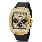 Guess GW0048G2 Men's Phoenix Gold Glitz Silicone Band Multi-Function Watch 43mm