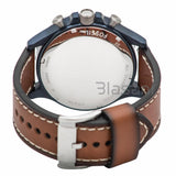Fossil JR1504 Men's Nate Stainless Steel Quartz Brown Leather Chronograph Watch 50mm