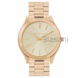 Michael Kors Original MK3179 Women's Slim Runway Gold Stainless Steel Watch 42mm