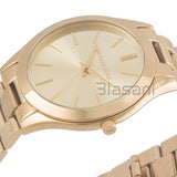 Michael Kors Original MK3179 Women's Slim Runway Gold Stainless Steel Watch 42mm