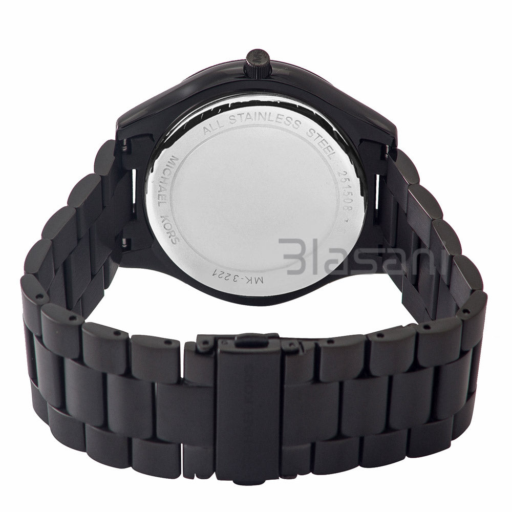 Michael Kors Original MK3221 Women's Runway Black Stainless Steel Watch 42mm