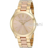 Michael Kors Original MK3493 Unisex Slim Runway Two Tone Stainless St Watch 42mm