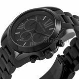 Michael Kors Original MK5550 Unisex Bradshaw Black Stainless St Chrono Watch 43mm