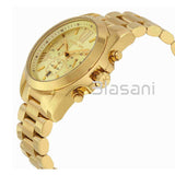 Michael Kors Original MK5605 Women's Bradshaw Gold Stainless St Chrono Watch 43mm