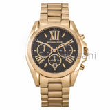 Michael Kors Original MK5739 Women's Bradshaw Gold Black Dial Chronograph Watch