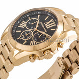 Michael Kors Original MK5739 Women's Bradshaw Gold Black Dial Chronograph Watch