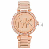 Michael Kors Original MK5865 Women's Parker Rose Gold Crystal Watch 39mm on