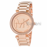 Michael Kors Original MK5865 Women's Parker Rose Gold Crystal Watch 39mm on