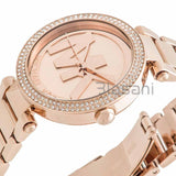 Michael Kors Original MK5865 Women's Parker Rose Gold Crystal Watch 39mm on
