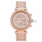 Michael Kors Original MK5896 Women's Parker Rose Gold Blush Crystal Watch