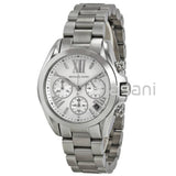 Michael Kors Original MK6174 Women's Mini Bradshaw Silver Chronograph 36mm Watch