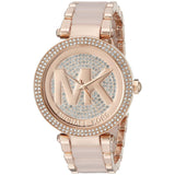 Michael Kors Original MK6176 Women's Parker Pave Rose Gold MK Logo Watch