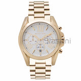 Michael Kors Original MK6266 Unisex Bradshaw Gold Stainless St Chrono Watch 43mm