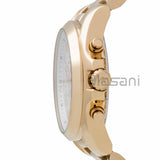 Michael Kors Original MK6266 Unisex Bradshaw Gold Stainless St Chrono Watch 43mm