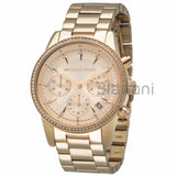 Michael Kors Original MK6356 Women's Ritz Gold Stainless Steel Chrono 37mm Watch