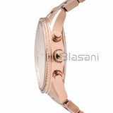 Michael Kors Original MK6357 Women's Ritz Rose Gold Stainless Steel Chrono 37mm Watch