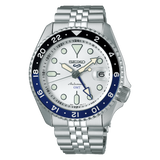 Seiko 5 SKX Automatic SSK033 GMT Sports Series Silver Stainless Steel Watch 42.5mm