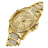 Guess W0799G2 Women's Frontier Gold Crystal Stainless Steel Multi-Function Watch 48mm