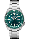 Seiko Sports5 SKX Series Automatic SRPD61 Light Green Stainless Steel Watch 42.5mm
