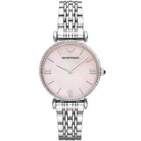 Emporio Armani AR1779 Women's Two-Hand Silver Stainless Steel Bracelet Watch