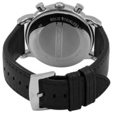 Emporio Armani AR1807 Men's Chronograph Stainless Steel Black Leather Watch 43mm