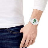 Lacoste Unisex L.12.12. 2011039 White Silicone Strap Watch 42mm