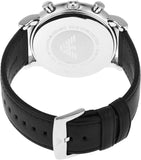 Emporio Armani AR1828 Men's Chronograph Stainless Steel Black Leather Watch