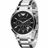Emporio Armani AR2434 Men's Chronograph Silver Stainless Steel Watch 43mm